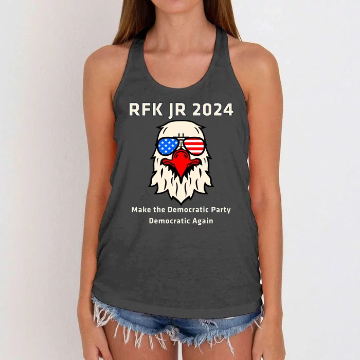 RFK Robert F Kennedy Jr For President 2024 Women's Knotted Racerback Tank