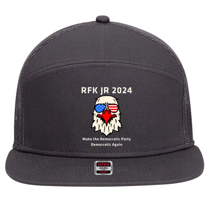 RFK Robert F Kennedy Jr For President 2024 7 Panel Mesh Trucker Snapback Hat