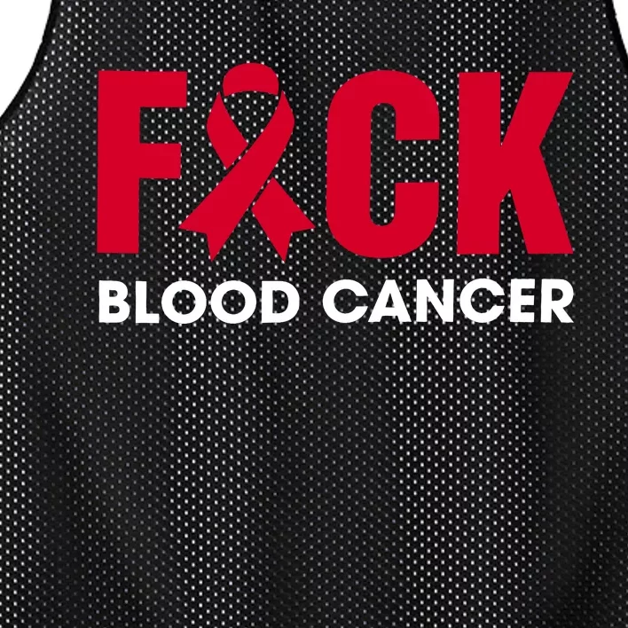 Red Ribbon Fuck Blood Cancer September Blood Cancer Awareness Blood Cancẻ Mesh Reversible Basketball Jersey Tank