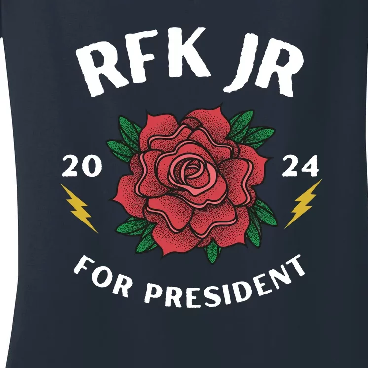 RFK Robert F Kennedy Jr For President 2024 Women's V-Neck T-Shirt