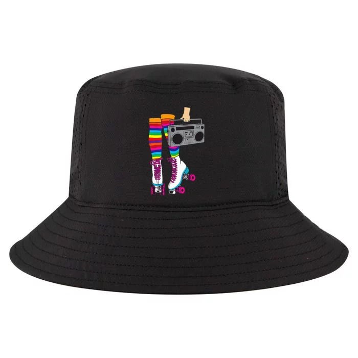 Retro Rollerskates Funny 80S Roller Disco Skating Girl Gift Cool Comfort Performance Bucket Hat