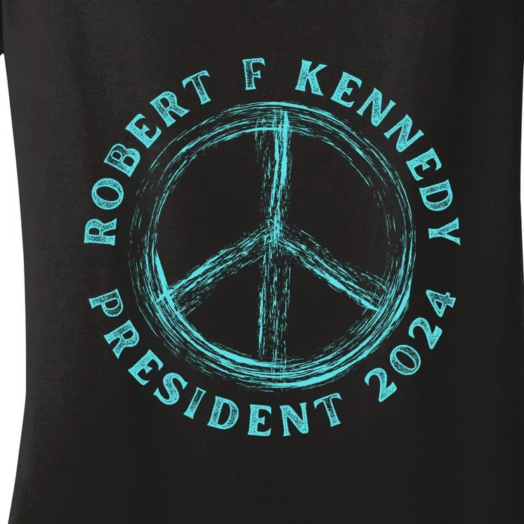 RFK Robert F Kennedy Jr For President 2024 Women's V-Neck T-Shirt