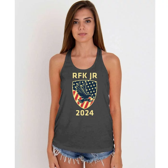 RFK Robert F Kennedy Jr For President 2024 Women's Knotted Racerback Tank