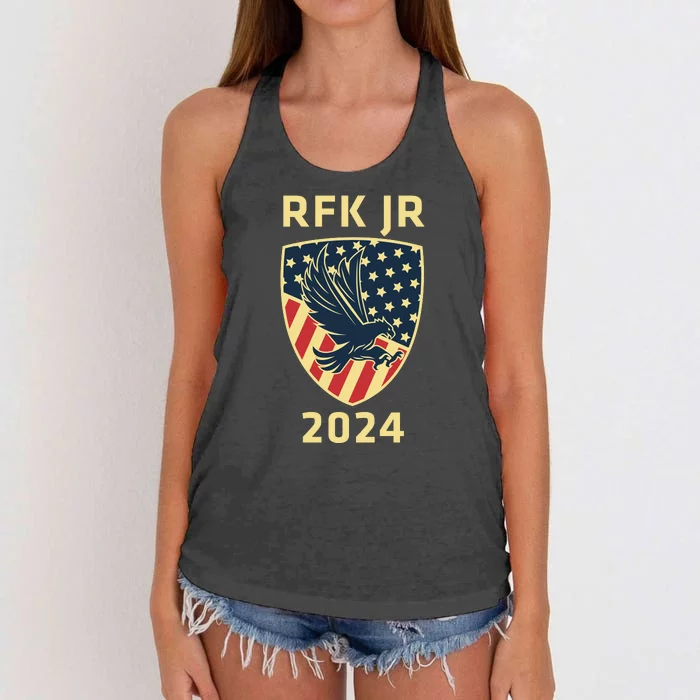 RFK Robert F Kennedy Jr For President 2024 Women's Knotted Racerback Tank