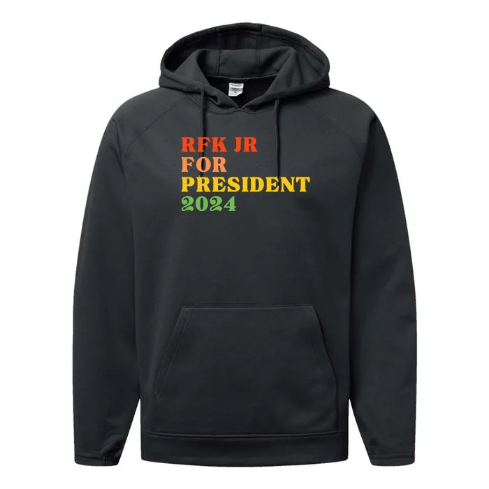 RFK Robert F Kennedy Jr For President 2024 Performance Fleece Hoodie