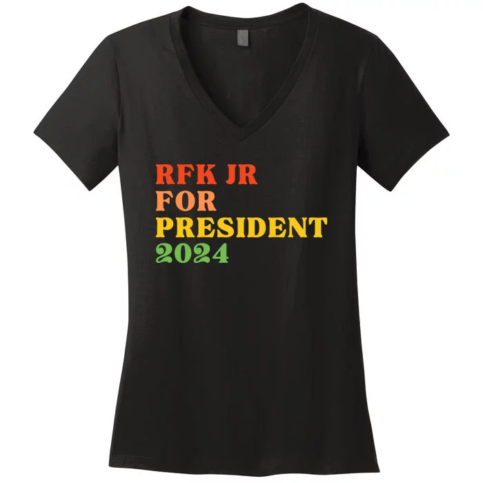 RFK Robert F Kennedy Jr For President 2024 Women's V-Neck T-Shirt