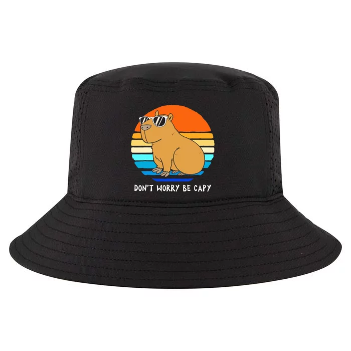 Retro Rodent Funny Capybara Dont Be Worry Be Capy Cool Comfort Performance Bucket Hat