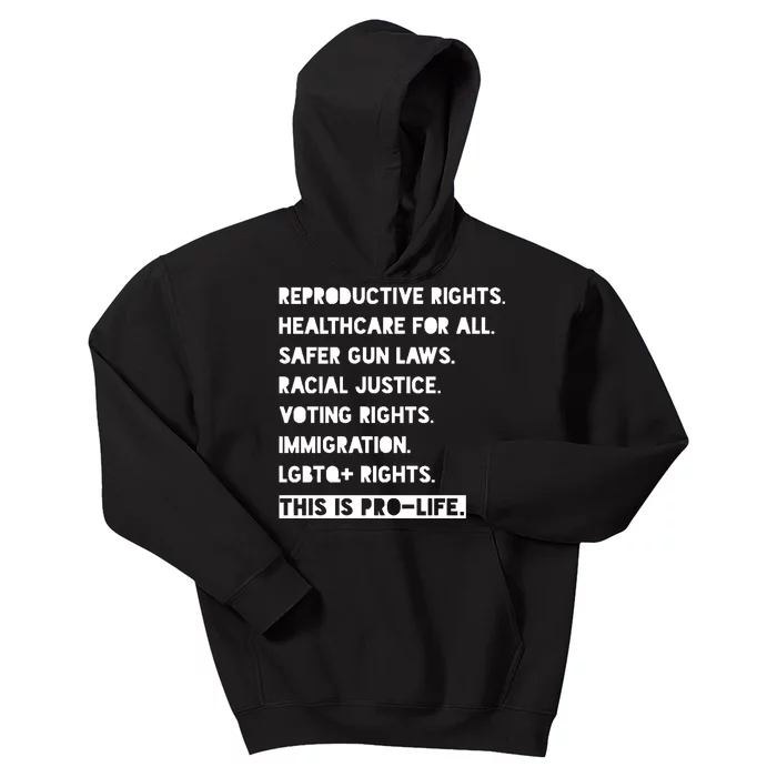 Reproductive Rights Feminist Advocacy Pro Life Kids Hoodie