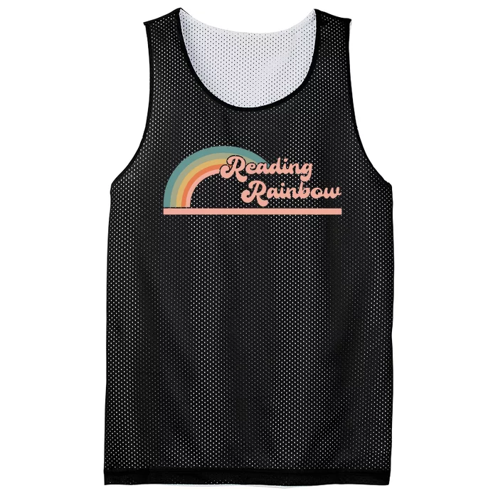 Reading Rainbow Gift For Book Lover Mesh Reversible Basketball Jersey Tank