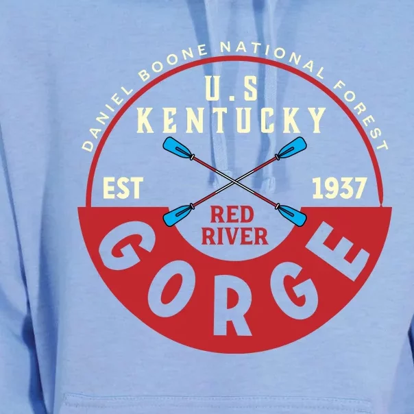 Red River Gorge Kentucky Aged Look Unisex Surf Hoodie