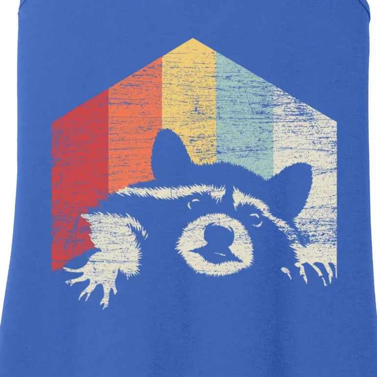 Retro Raccoon Gift Ladies Essential Tank