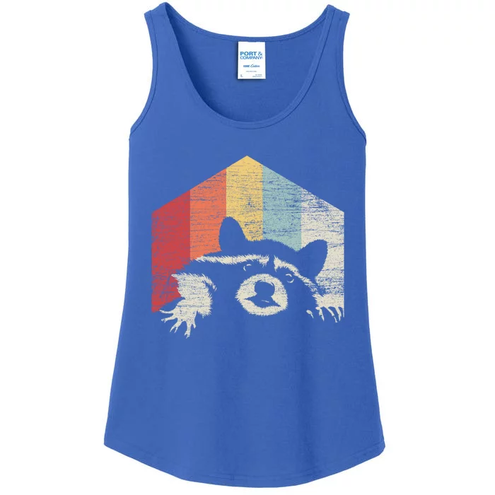 Retro Raccoon Gift Ladies Essential Tank