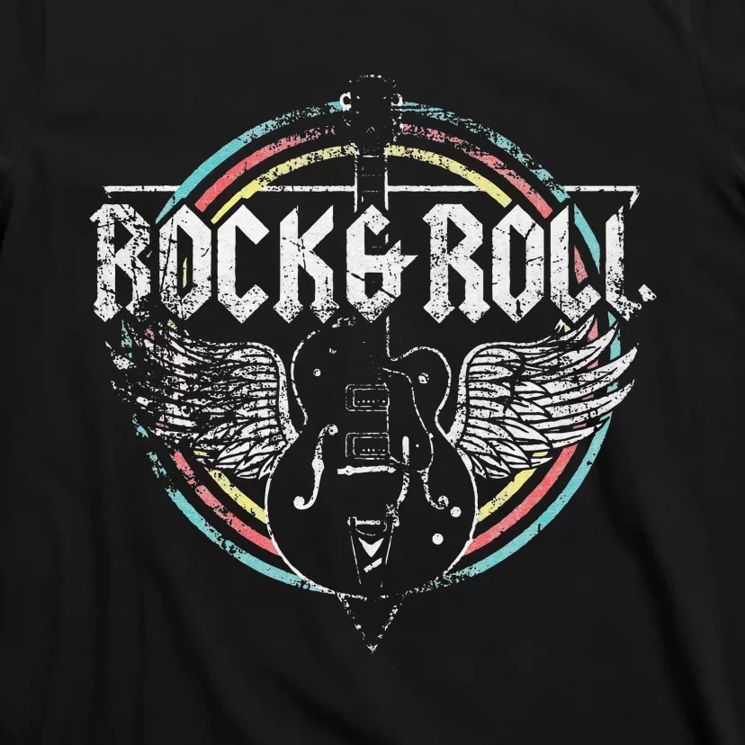 Rock & Roll Guitar Wings Music T-Shirt