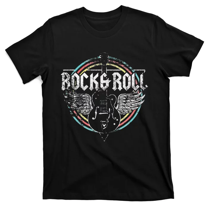 Rock & Roll Guitar Wings Music T-Shirt