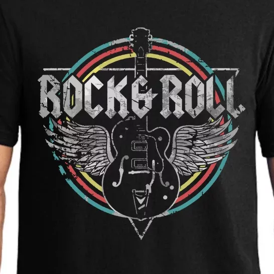 Rock Roll Guitar Wings Music Pajama Set