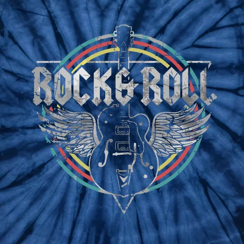 Rock Roll Guitar Wings Music Tie-Dye T-Shirt