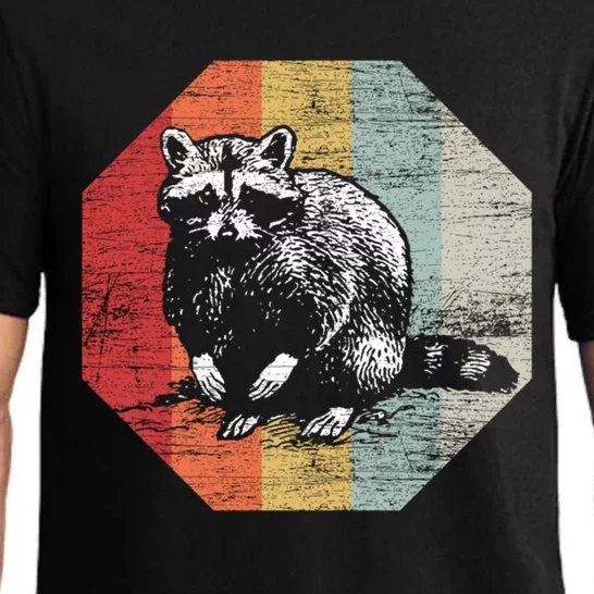 Retro Racoon Gift Trash Panda Raccoon Pajama Set