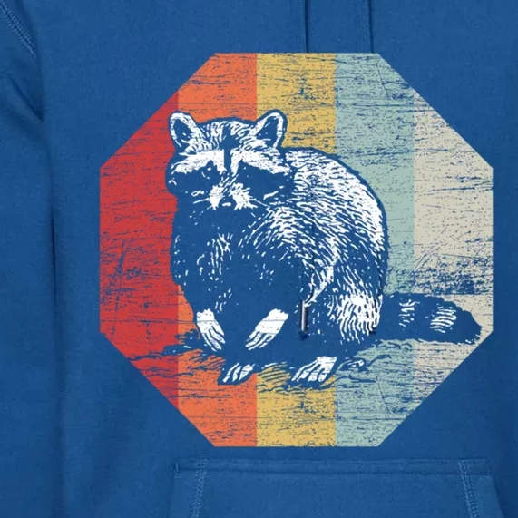 Retro Racoon Gift Trash Panda Raccoon Premium Hoodie