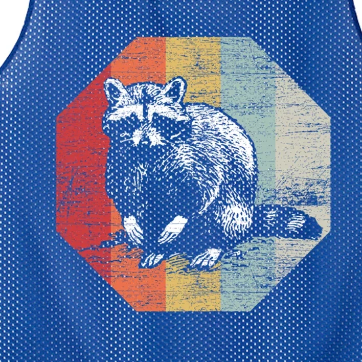 Retro Racoon Gift Trash Panda Raccoon Mesh Reversible Basketball Jersey Tank