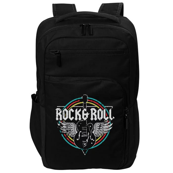 Rock Roll Guitar Wings Music Impact Tech Backpack