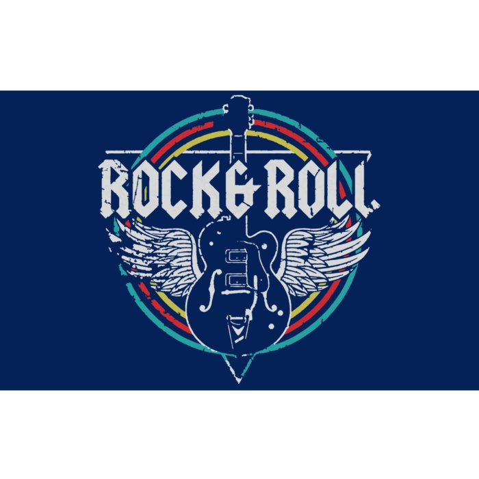 Rock Roll Guitar Wings Music Bumper Sticker