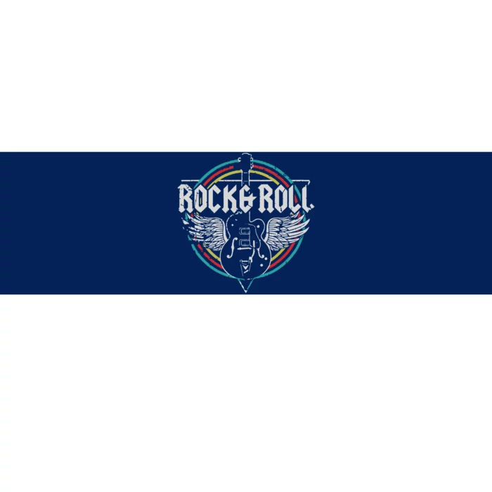 Rock Roll Guitar Wings Music Bumper Sticker