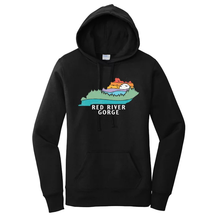 Red River Gorge Kentucky Outdoors State Nature Retro Women's Pullover Hoodie