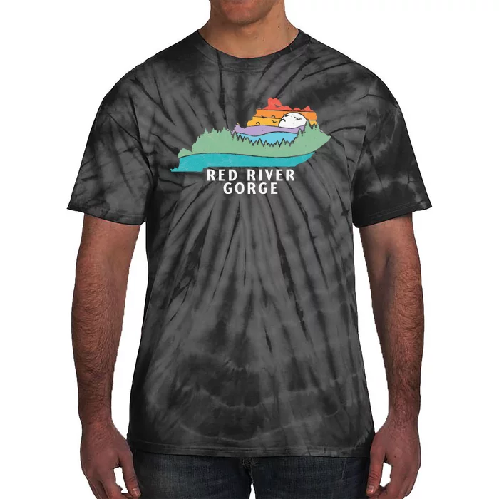 Red River Gorge Kentucky Outdoors State Nature Retro Tie-Dye T-Shirt