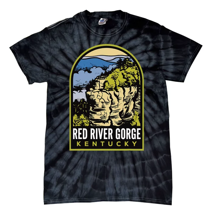 Red River Gorge Chimney Top Rock Tie-Dye T-Shirt