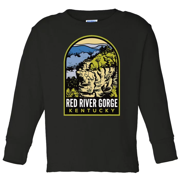 Red River Gorge Chimney Top Rock Toddler Long Sleeve Shirt