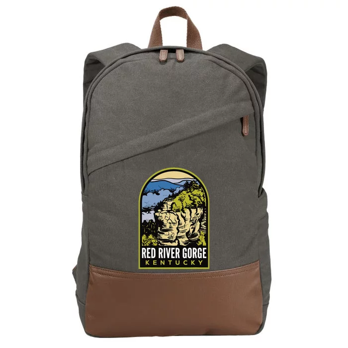 Red River Gorge Chimney Top Rock Cotton Canvas Backpack