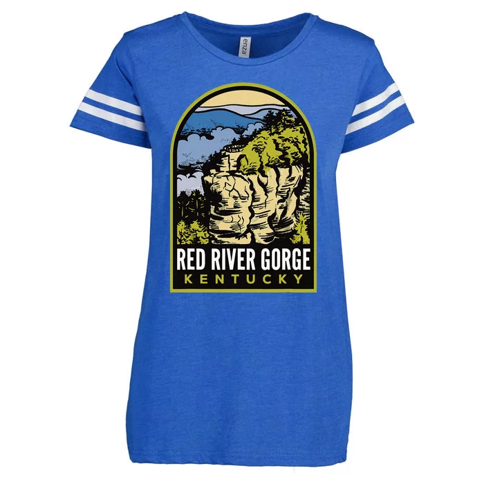 Red River Gorge Chimney Top Rock Enza Ladies Jersey Football T-Shirt