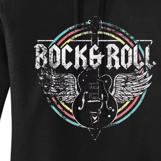 Rock & Roll Guitar Wings Music Women's Pullover Hoodie