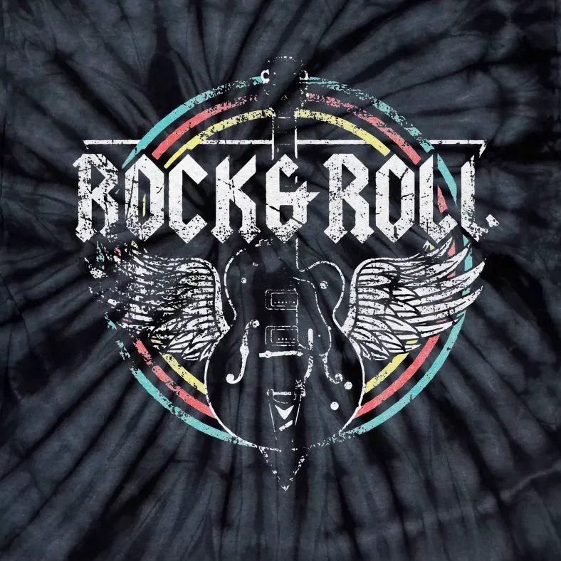 Rock & Roll Guitar Wings Music Tie-Dye T-Shirt