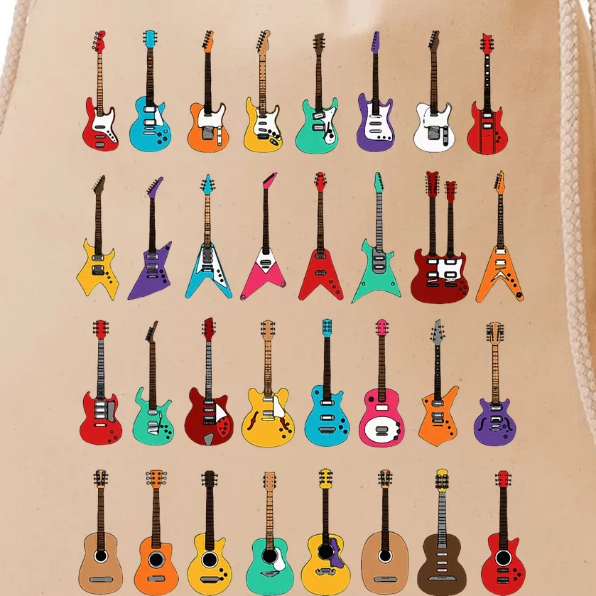 Rock & Roll Guitars Cute Musical Instrument Gift Drawstring Bag