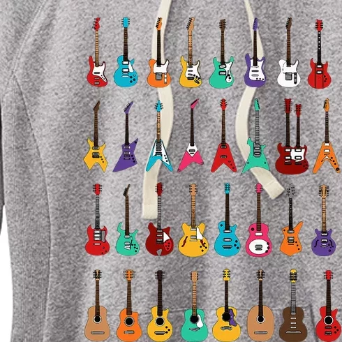 Rock & Roll Guitars Cute Musical Instrument Gift Women's Fleece Hoodie