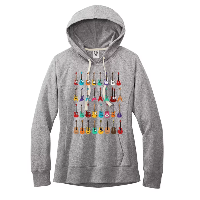 Rock & Roll Guitars Cute Musical Instrument Gift Women's Fleece Hoodie