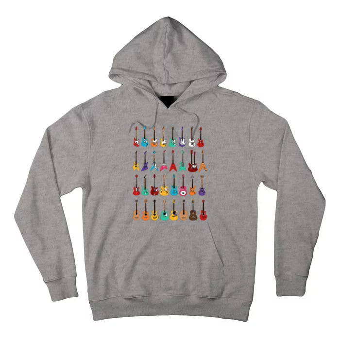 Rock & Roll Guitars Cute Musical Instrument Gift Tall Hoodie