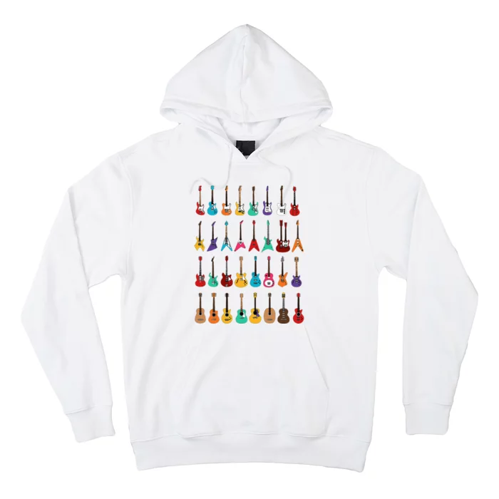 Rock & Roll Guitars Cute Musical Instrument Gift Hoodie