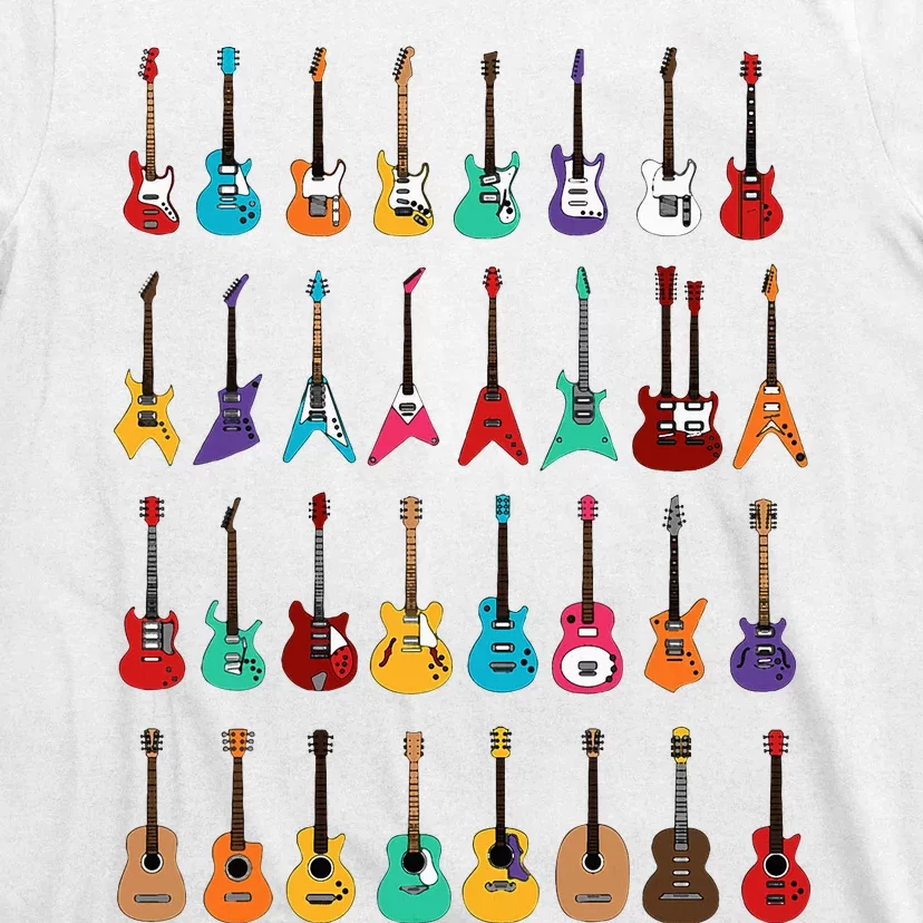 Rock & Roll Guitars Cute Musical Instrument Gift T-Shirt