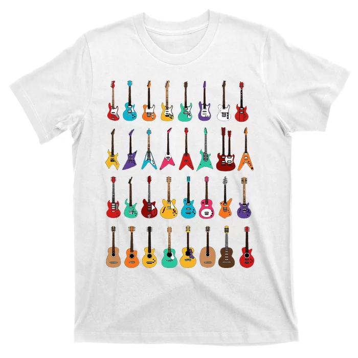 Rock & Roll Guitars Cute Musical Instrument Gift T-Shirt