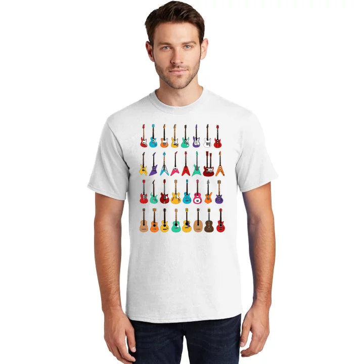 Rock & Roll Guitars Cute Musical Instrument Gift Tall T-Shirt