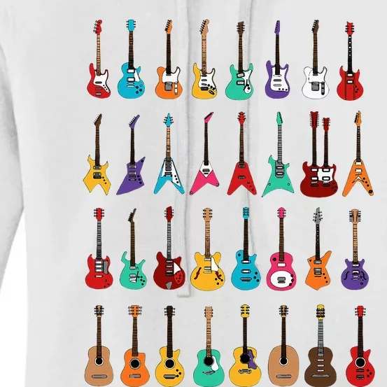 Rock & Roll Guitars Cute Musical Instrument Gift Women's Pullover Hoodie