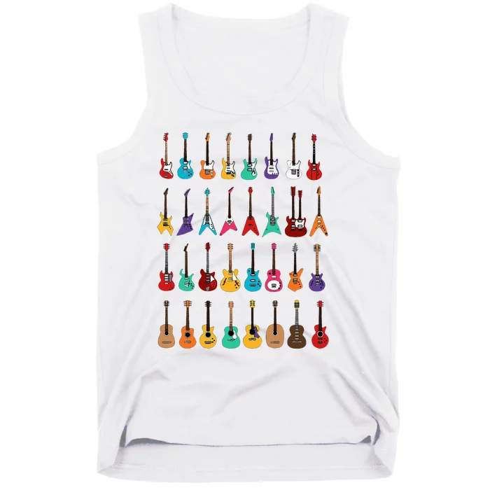 Rock & Roll Guitars Cute Musical Instrument Gift Tank Top