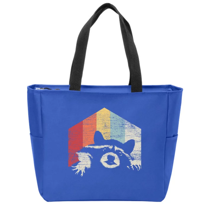 Retro Raccoon Gift Zip Tote Bag