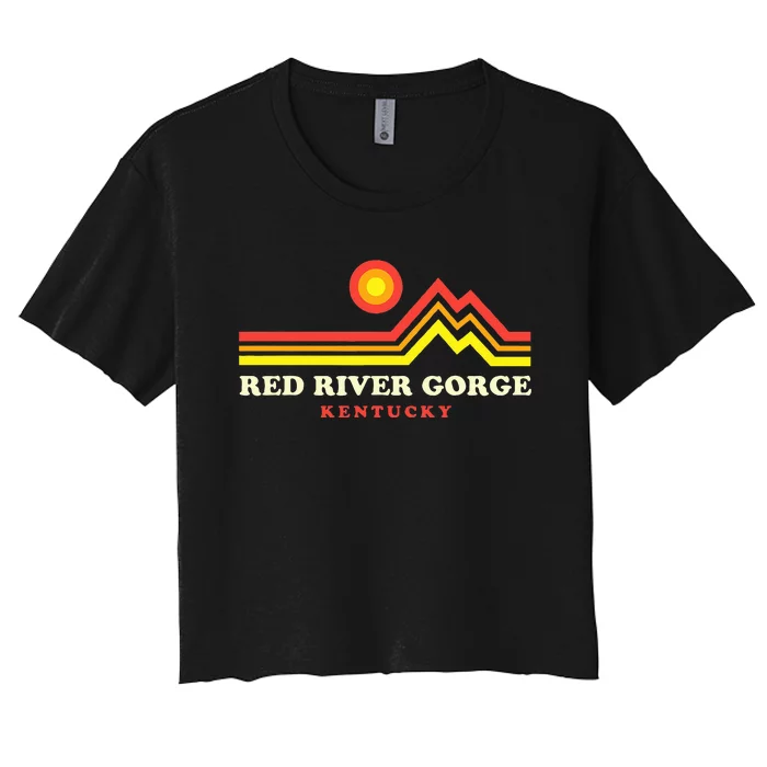 Red River Gorge Kentucky Daniel Boone National Forest Women's Crop Top Tee