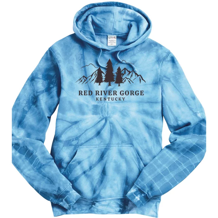 Red River Gorge Mountains Tie Dye Hoodie