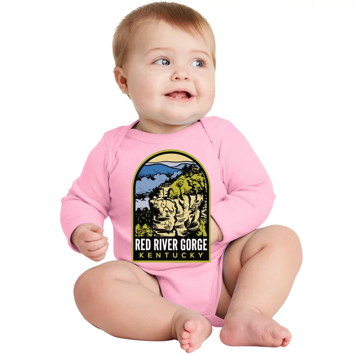 Red River Gorge Chimney Top Rock Baby Long Sleeve Bodysuit