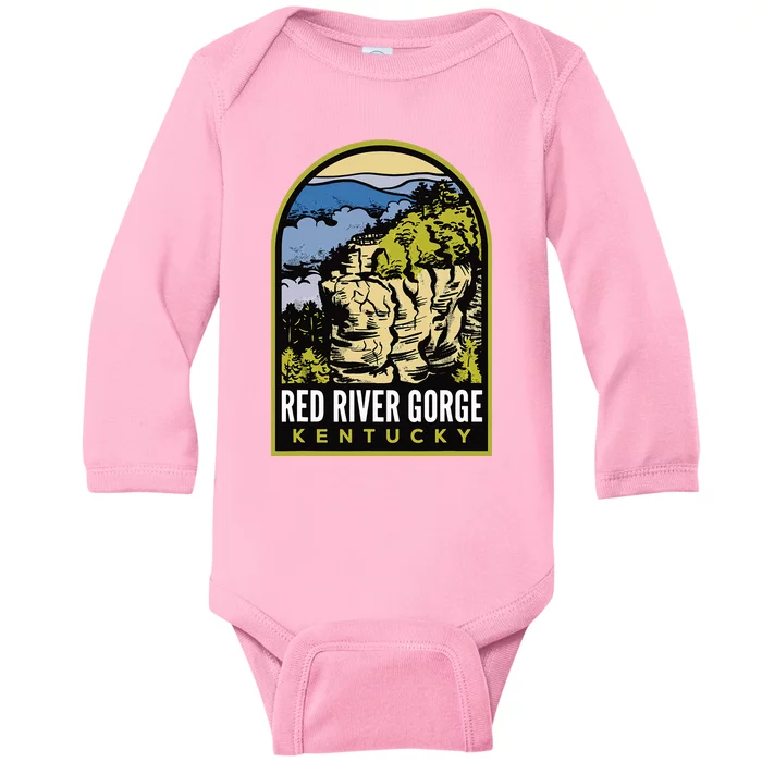 Red River Gorge Chimney Top Rock Baby Long Sleeve Bodysuit