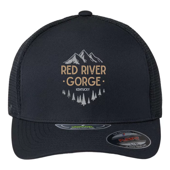 Red River Gorge T Kentucky Ky Vintage Mountain Flexfit Unipanel Trucker Cap